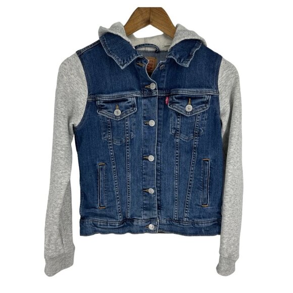 Levis Womens 52303 Hybrid Classic Medium Trucker Jean Denim Jacket Size S - Picture 1 of 12